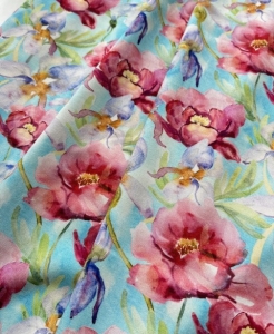 Reststck-Viskose-Blumen-Stoff----130-cm