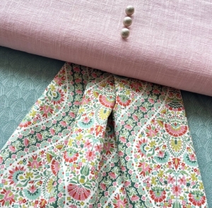 Wollsatin-Jacquard-Dirndl-Stoffpaket-Tamara-2--mint--pastell-zartrosa