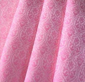 Reststck-Jacquard-Mischgewebe-knitterfrei-Ornamentmuster---rosa---115-cm