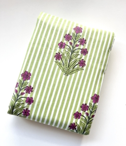 Baumwollstoff---Indien----Streifen-Blume-grn---50-cm