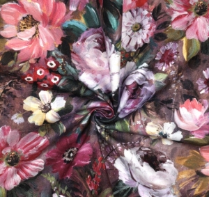 Trachten-Dirndl-Stoff---knitterarm---Blumenmuster---multicolor---50-cm