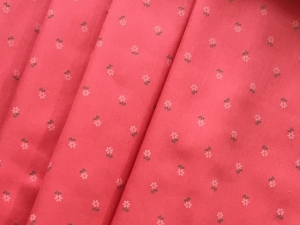 Dirndl-Stoff-Baumwollsatin-Blumen---korallenrot---50-cm