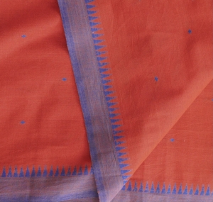 Baumwollstoff---Indien----handloom-bestickt-terra-blau---50-cm