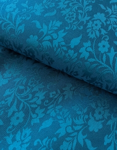 Reststck-Wollsatin-Jacquard-knitterfrei-Ornamentmuster---petrol----190-cm