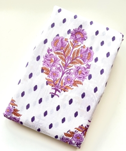 Baumwollstoff---Indien----Blumen-weiss-lila---50-cm