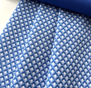 Italienischer-Stretch-Jacquard----gewebt----knigsblau-cremewei---150-cm