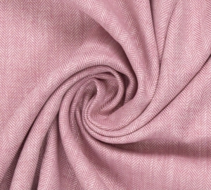 Fischgrat-Halbleinen-Baumwoll-Leinenstoff---Twill----altrosa----50-cm