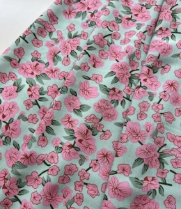 Reststck-Viskose-Stoff--Blumen---300-cm