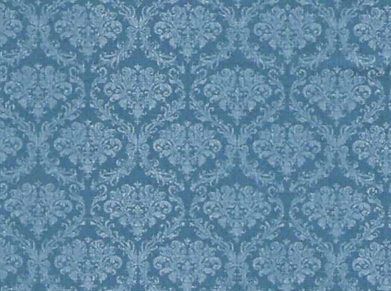 Bild 1 von Reststück Dirndl Stoff Ornamente Blumen - türkisblau - 25 cm