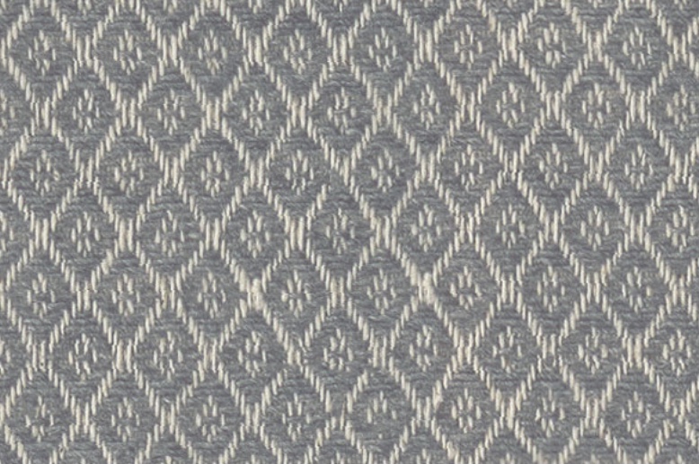 Bild 1 von Reststück Jacquard Mischgewebe knitterarm Ornamentmuster Waben - grau  - 80 cm