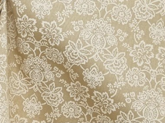 Bild 1 von Dirndl Stoff Baumwollsatin - Blumen - sand gold creme - 50 cm