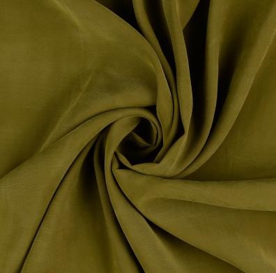 Bild 1 von Reststück Viskosestoff - sandwashed - Mischgewebe knitterarm oliv olivgrün -  180 cm