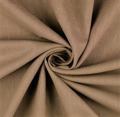 Bild 1 von Reststück Leinenstoff - taupe braun - vorgewaschen - 55 cm
