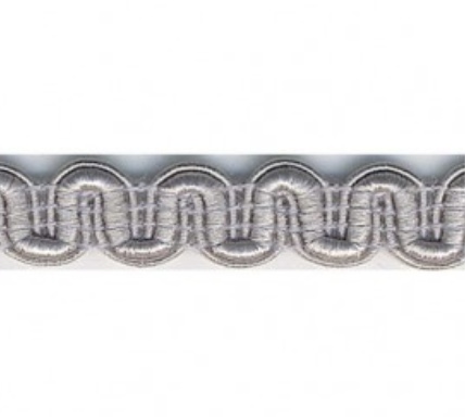 Bild 1 von Posamentborte Bogen - 10 mm breit - hellgrau - Farbe 31