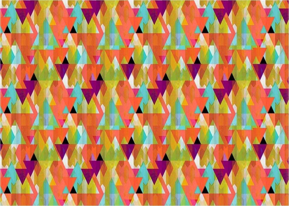 Bild 1 von Sportlycra - bunte Dreiecke orange türkis pink- 200 g - 50 cm