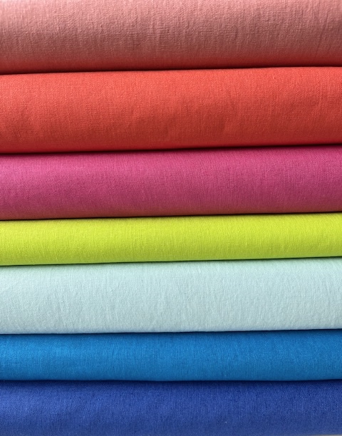 Bild 1 von Reststück Baumwoll-Leinenstoff - kräftiges pink  - vorgewaschen - 50 cm