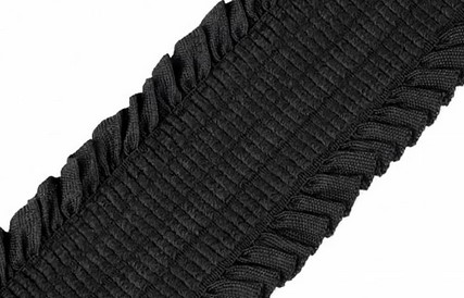 Bild 1 von Gummiband für Trachtengürtel - 4,8 cm  - Falten schwarz Dirndlgürtel elastisch