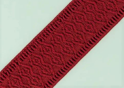Bild 1 von Gummiband für Trachtengürtel - 4 cm  - dunkelrot Dirndlgürtel elastisch gewebt 