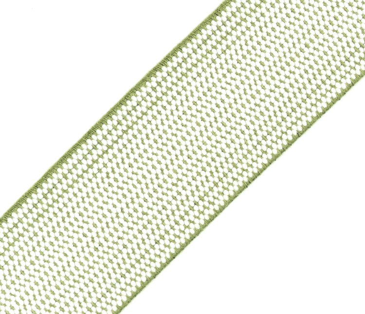 Bild 1 von Gummiband für Trachtengürtel - 4 cm  -creme olivgrün - Dirndlgürtel elastisch gewebt