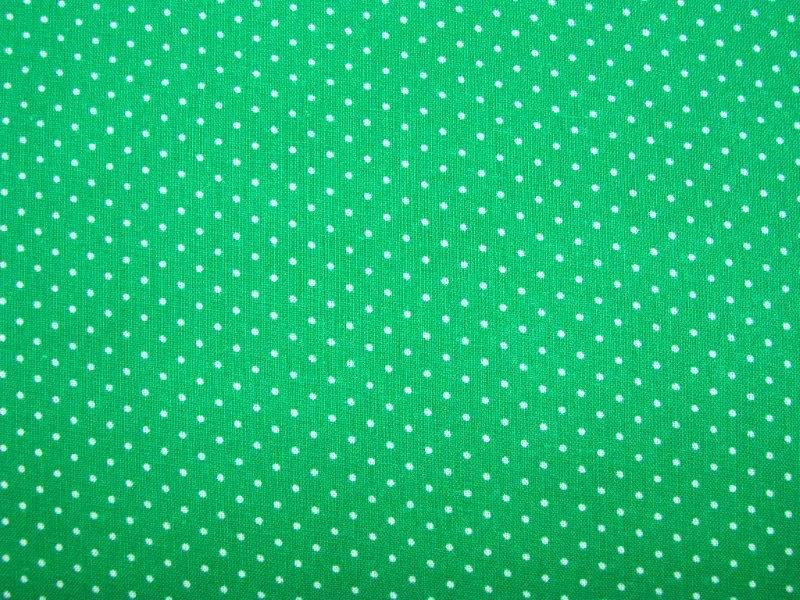Bild 1 von Punkte Stoff Dirndl Rock Schürze grasgrün - 50 cm