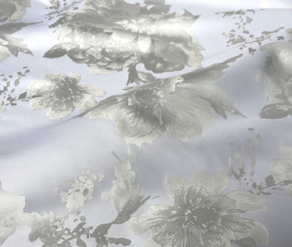 Bild 1 von Reststück Italienischer Jacquard - gewebt  Ton-in-Ton weiß gold - 200 cm