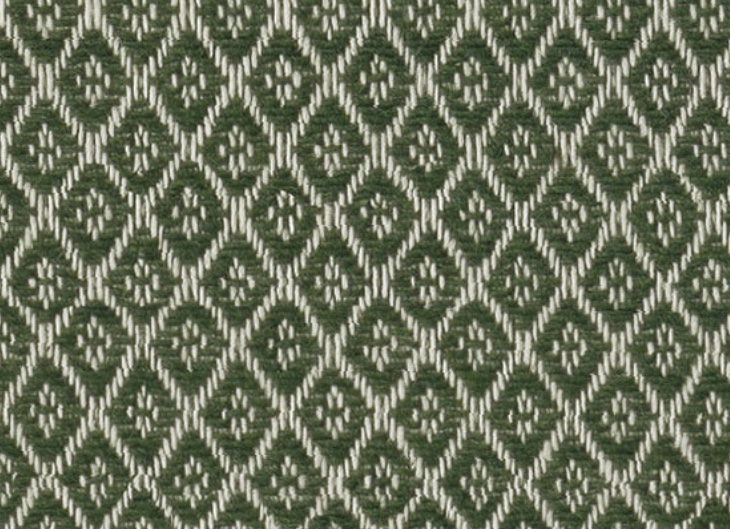 Bild 1 von Jacquard Mischgewebe knitterarm Ornamentmuster Waben - dunkelgrün - 50 cm