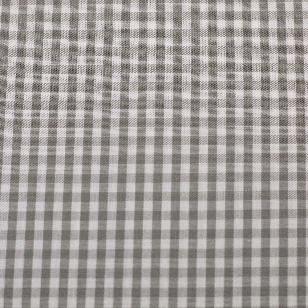 Bild 1 von Reststück VICHY KARO-Stoff - grau - 5 mm Karo - 70 cm