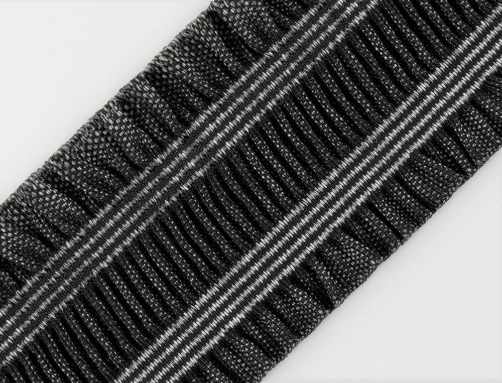 Bild 1 von Gummiband für Trachtengürtel - 6 cm  - Falten schwarz Dirndlgürtel elastisch