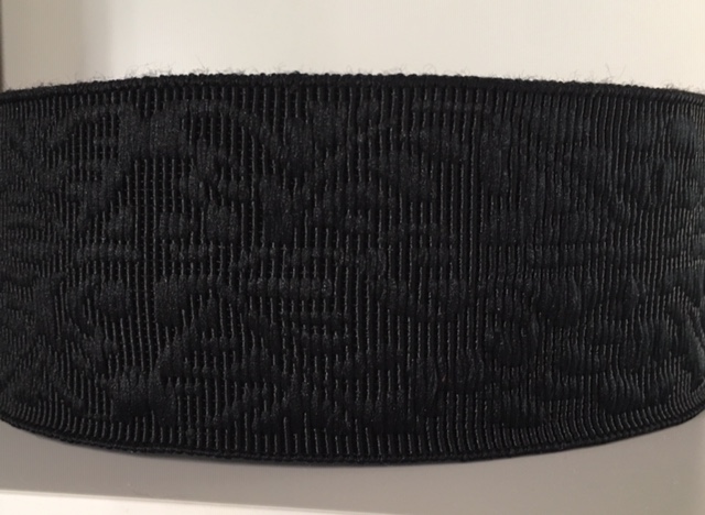 Bild 1 von Reststück Gummiband für Trachtengürtel - schwarz 6 cm  - Dirndlgürtel elastisch   124cm