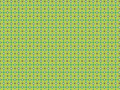 Bild 1 von Baumwollstoff Popeline - geometrische Blumen  - grün - 50 cm