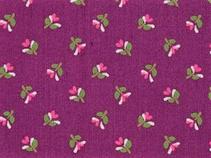 Bild 1 von Dirndl Stoff Blumen - dunkle beere rosa grün - 50 cm
