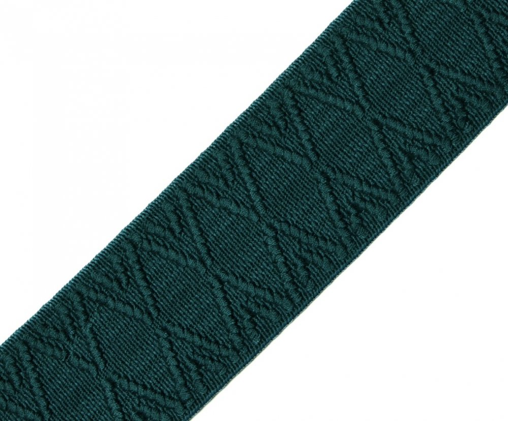 Bild 1 von Gummiband für Trachtengürtel - 4 cm  - petrol Dirndlgürtel elastisch gewebt
