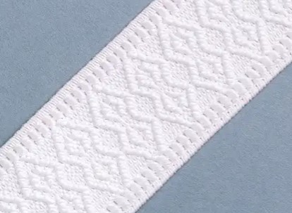 Bild 1 von Gummiband für Trachtengürtel - 4 cm  - weiß Dirndlgürtel elastisch gewebt