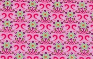 Bild 1 von HILCO - Hilde - Blumen-Ornamente pink grün - 50 cm