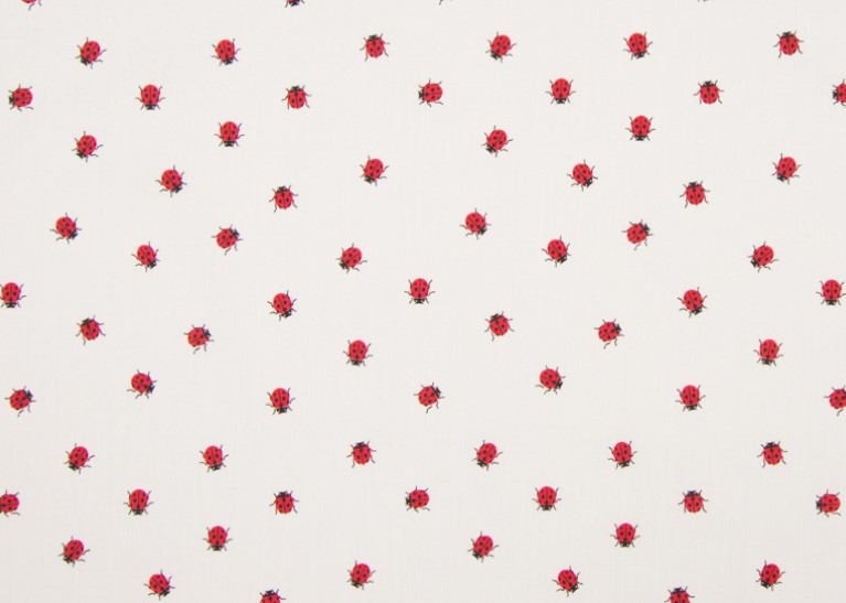 Bild 1 von Popeline - Marienkäfer - weiß rot -  50 cm