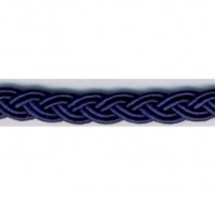 Bild 1 von Posamentborte Tresse geflochten - 6 mm breit - dunkelblau - Farbe 23