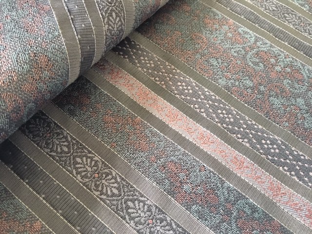 Bild 1 von Jacquard - Bordürenstoff Streifen gewebt - knitterarm  - Rapport 90x150 cm