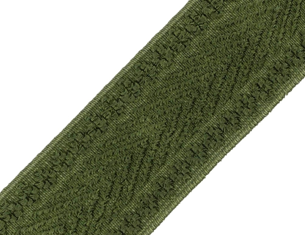 Bild 1 von Reststück Gummiband für Trachtengürtel - 4 cm  - olivgrün Dirndlgürtel elastisch gewebt 139cm