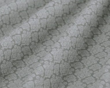 Bild 1 von Dirndl Stoff Baumwollsatin Blumenornament - zartgrau Ton in Ton - 50 cm
