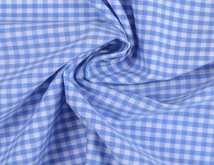 Bild 1 von Reststück VICHY KARO-Stoff - hellblau - 5 mm Karo - 70 cm