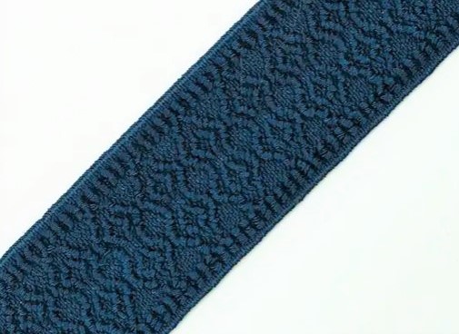 Bild 1 von Gummiband für Trachtengürtel - 4 cm  - dunkelblau Dirndlgürtel elastisch gewebt