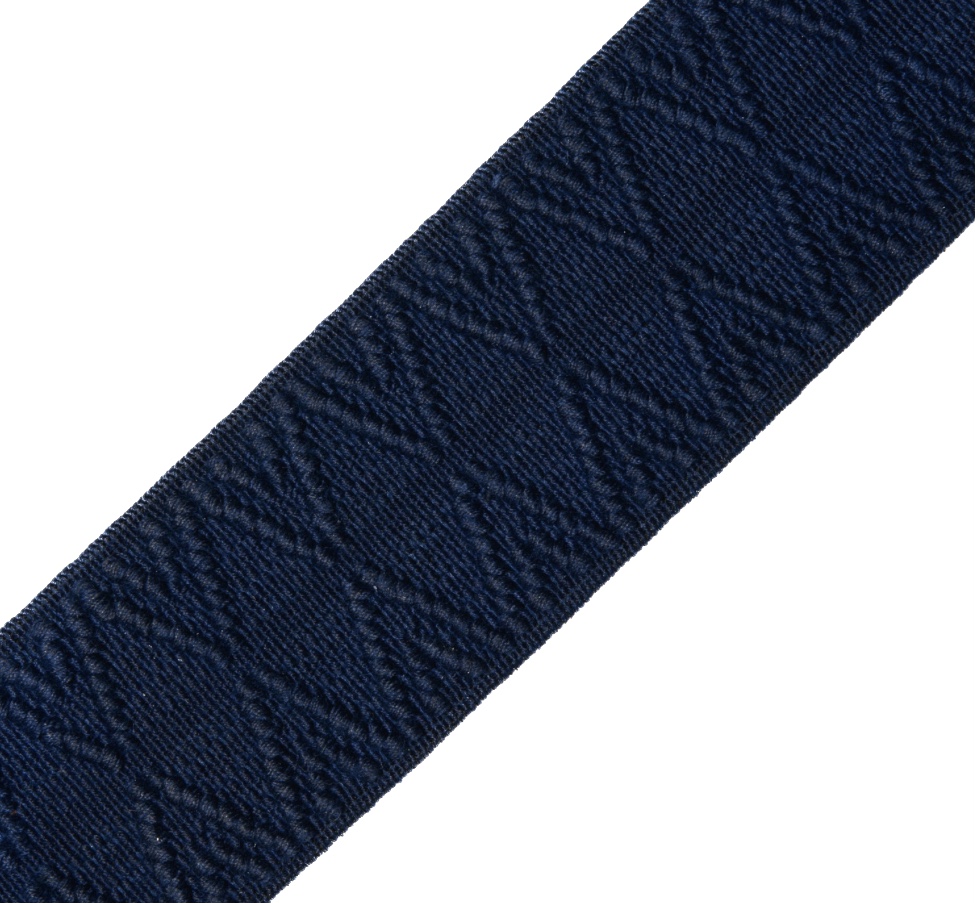 Bild 1 von Reststück Gummiband für Trachtengürtel - 4 cm  - nachtblau Dirndlgürtel elastisch 85 cm