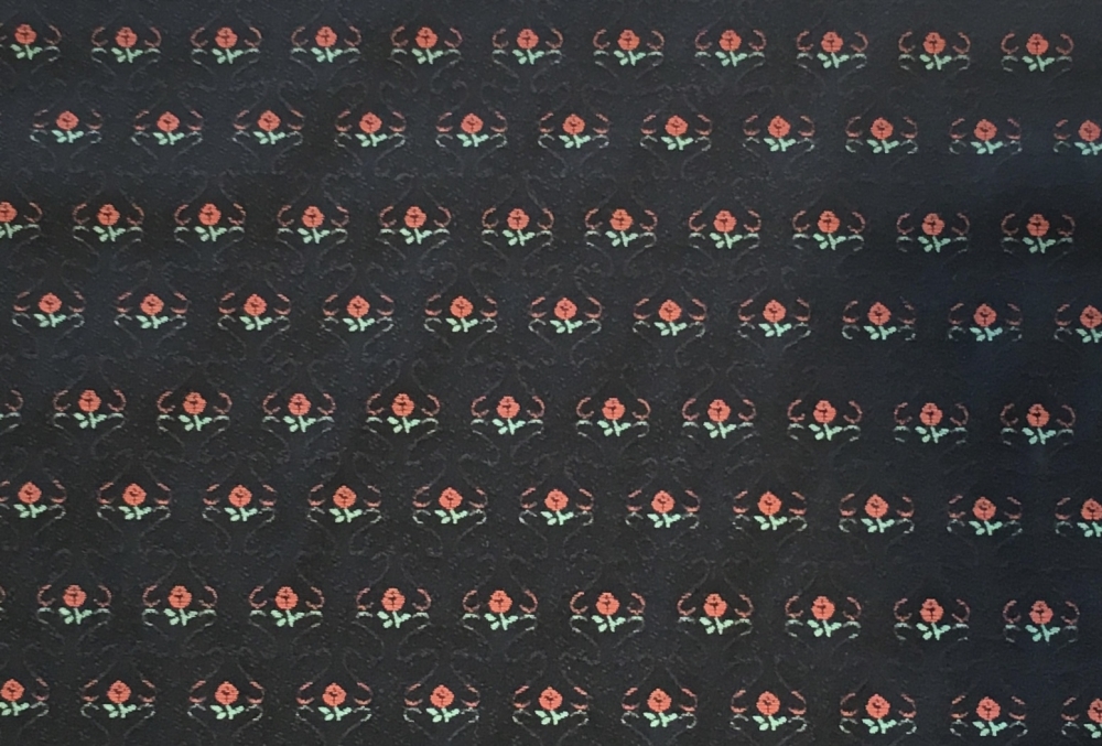 Bild 1 von Jacquard - Dirndlstoff Johanna gewebt Blumen  - knitterfrei- schwarz rot grün - 50 cm