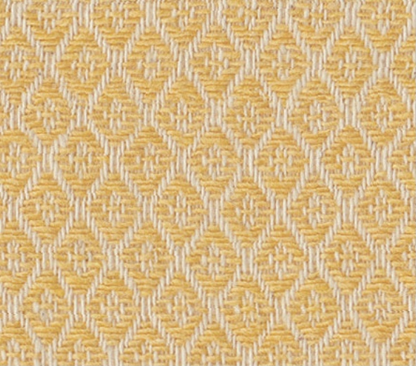 Bild 1 von Reststück Jacquard Mischgewebe knitterarm Ornamentmuster Waben - sonnengelb - 90 cm