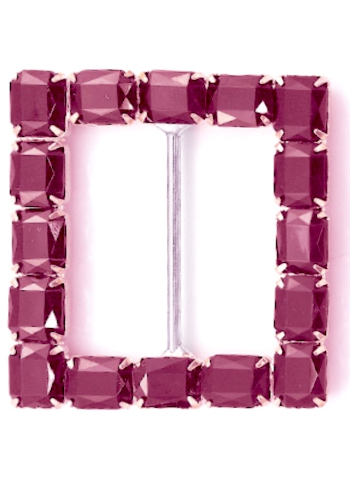Bild 1 von Dirndlspange Schließe  Schürze - Metall - pink  silberfarben 33mm