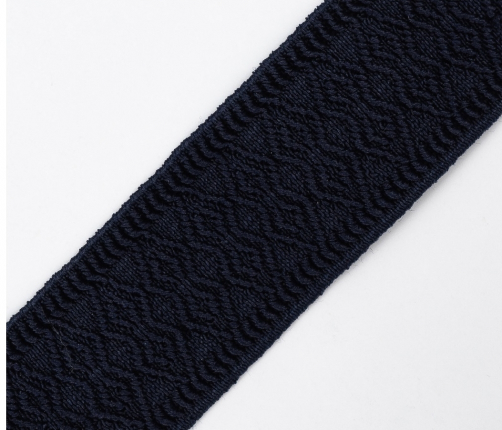 Bild 1 von Gummiband für Trachtengürtel - 4 cm  - nachtblau Dirndlgürtel elastisch gewebt 110 cm