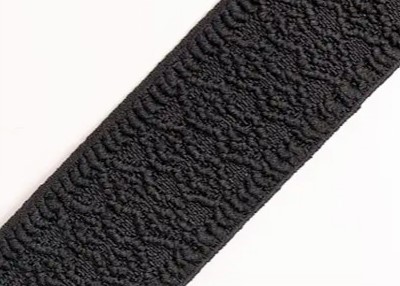 Bild 1 von Gummiband für Trachtengürtel - 4 cm  - schwarz Dirndlgürtel elastisch gewebt