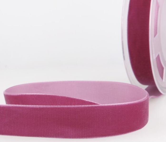 Bild 1 von Samtband Samt Samtbänder - 7 mm breit - col 73 himbeere 3 Meter