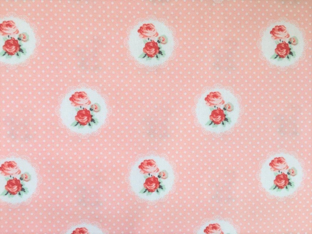 Bild 1 von Baumwollstoff Popeline - Blumen - rosa -  50 cm