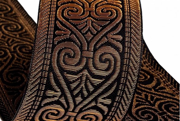 Bild 1 von Musterborte - gold schwarz lurex - 50 mm breit